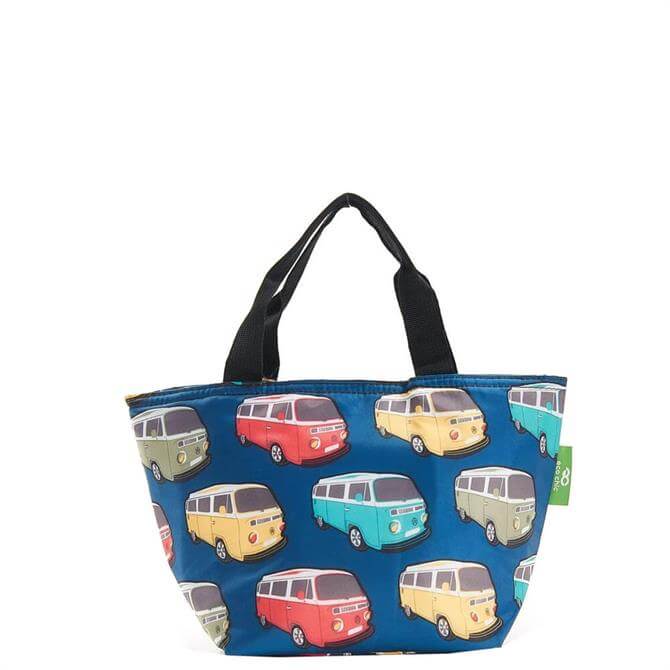 Eco Chic Lightweight Foldable Camper Vans Teal Lunch Bag